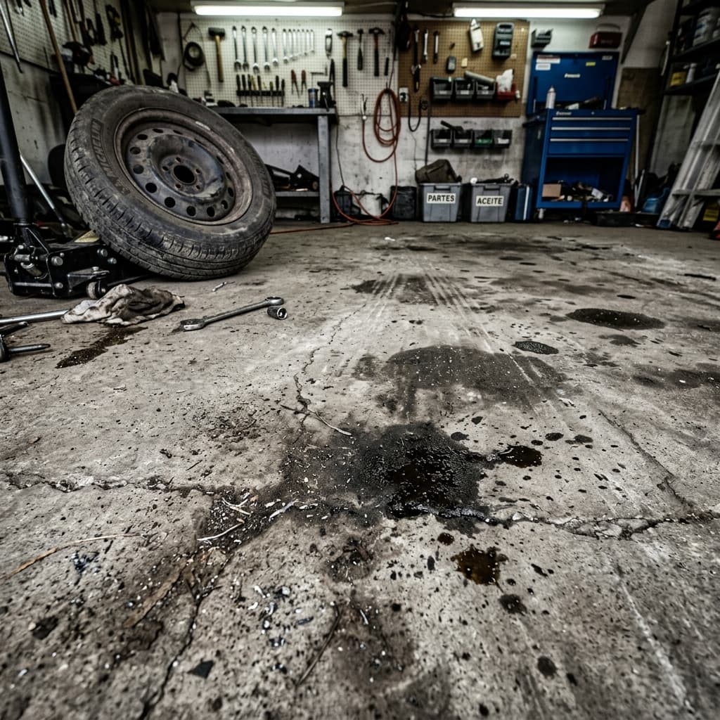 Dusty old concrete floor